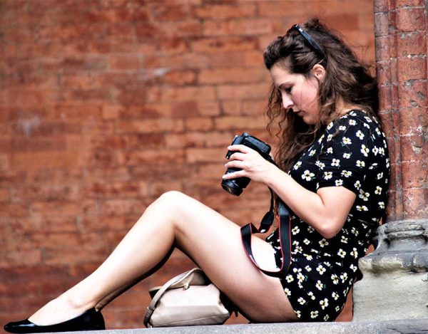 Girl on a ledge