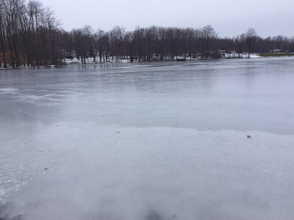 Frozen pond